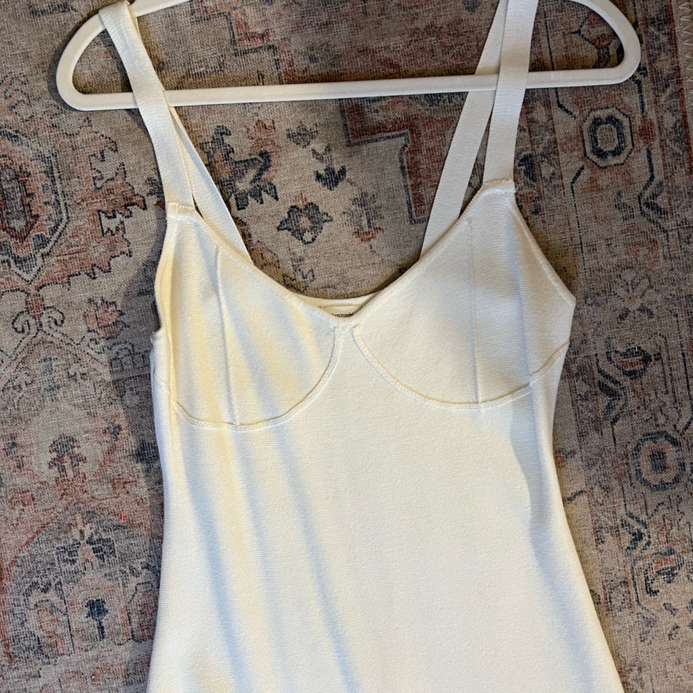 AF medium petite off white knit dress